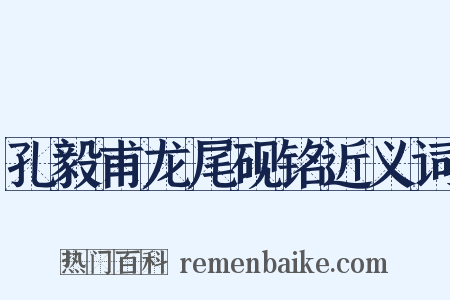 孔毅甫龙尾砚铭近义词是什么意思的图片